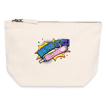 Pregnant Pregnancy Mother Baby Statement - Canvas Zip Pouch 12 x 13 cm - nature - Front