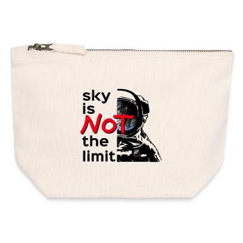 sky is Not the limit black - Canvas Reißverschluss-Täschchen (12 x 13 cm) - Naturweiß - Vorne