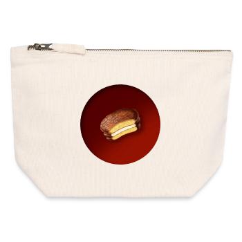 a delicious biscuit with chocolate - Canvas Zip Pouch 12 x 13 cm - nature - Front