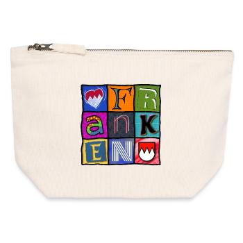 Franken - Pop-Art - cool - Canvas Reißverschluss-Täschchen (12 x 13 cm) - Naturweiß - Vorne