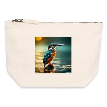 Kingfisher - Canvas Zip Pouch 12 x 13 cm - nature - Front