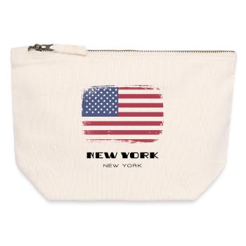 New York, New York, USA - Canvas Reißverschluss-Täschchen (12 x 13 cm) - Naturweiß - Vorne