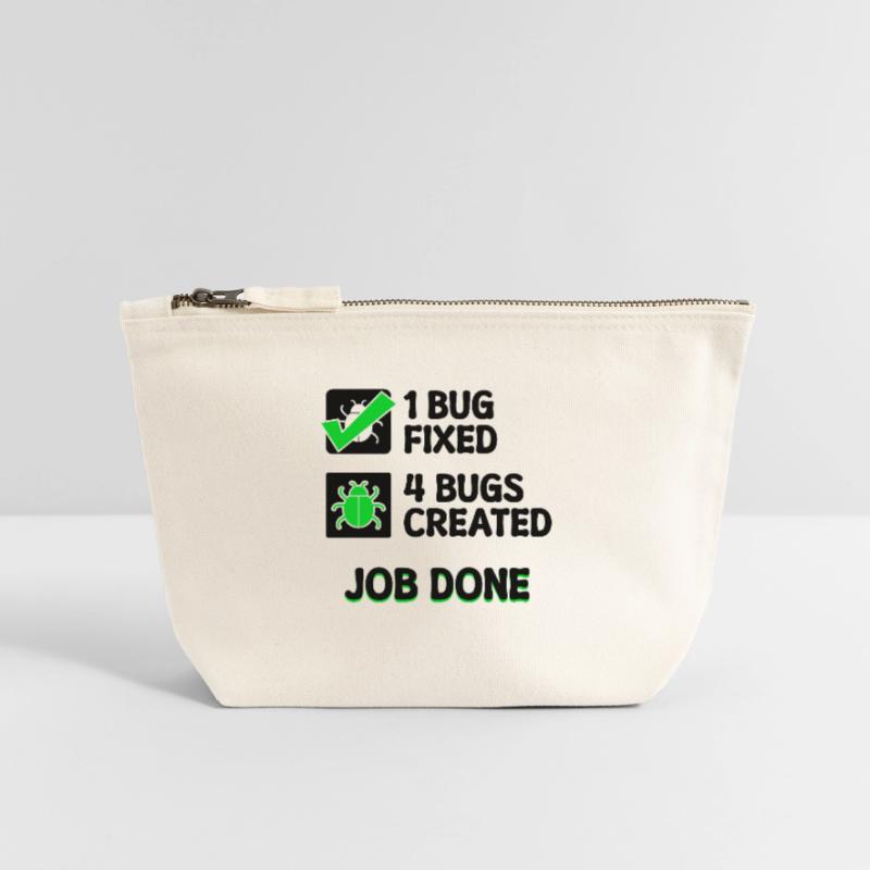 Programmierer Developer Bugfixing Bugs Skripting Canvas Reißverschluss-Täschchen (12 x 13 cm)