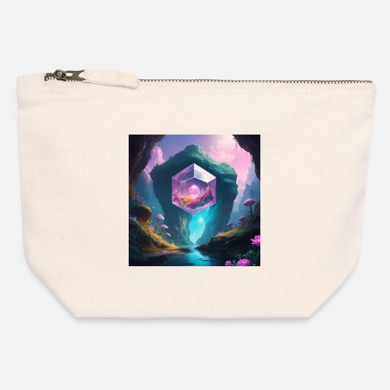 Magic Cave - Canvas Zip Pouch 12 x 13 cm - nature