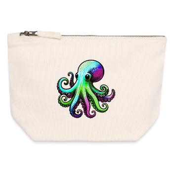 Octopus - Canvas Zip Pouch 12 x 13 cm - nature - Front