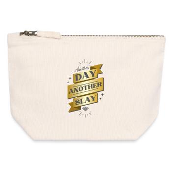 Another Day Another Slay Banner - Canvas Zip Pouch 12 x 13 cm - nature - Front