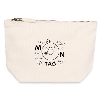 Monday Blues - Canvas Zip Pouch 12 x 13 cm - nature - Front