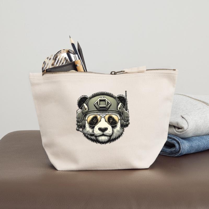 Panda Militär Armee Design Canvas Reißverschluss-Täschchen (12 x 13 cm)