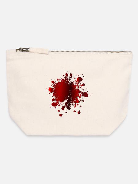 BLUTFLECKEN KOSTÜM BLUT - Canvas Reißverschluss-Täschchen (12 x 13 cm) - Naturweiß