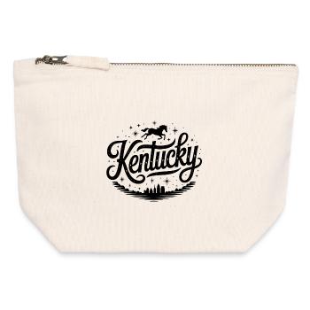Kentucky - Souvenir USA State Design - Canvas Reißverschluss-Täschchen (12 x 13 cm) - Naturweiß - Vorne