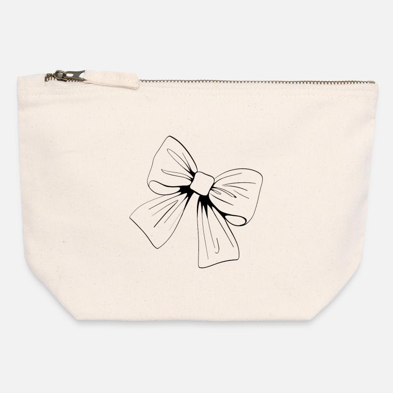Boucle - Pochette zippée en toile 12 x 13 cm - blanc naturel
