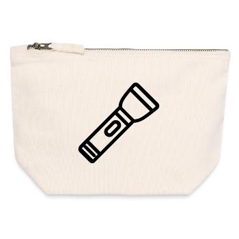 Flashlight - Canvas Zip Pouch 12 x 13 cm - nature - Front
