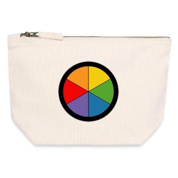 Rainbow Color Wheel - Canvas Zip Pouch 12 x 13 cm - nature - Front
