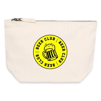 Bier Club Verein Saufen - Canvas Reißverschluss-Täschchen (12 x 13 cm) - Naturweiß - Vorne