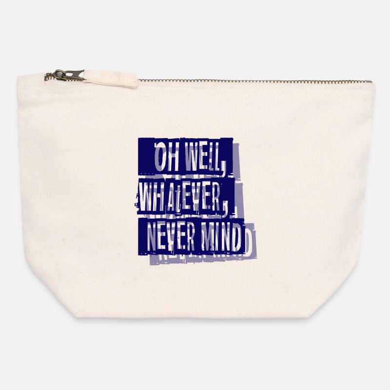 nevermind - Canvas Zip Pouch 12 x 13 cm - nature