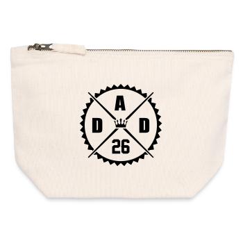 Dad 26 - Canvas Zip Pouch 12 x 13 cm - nature - Front