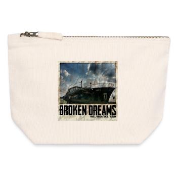 Broken Dreams Boat Art Belgium - Canvas Zip Pouch 12 x 13 cm - nature - Front