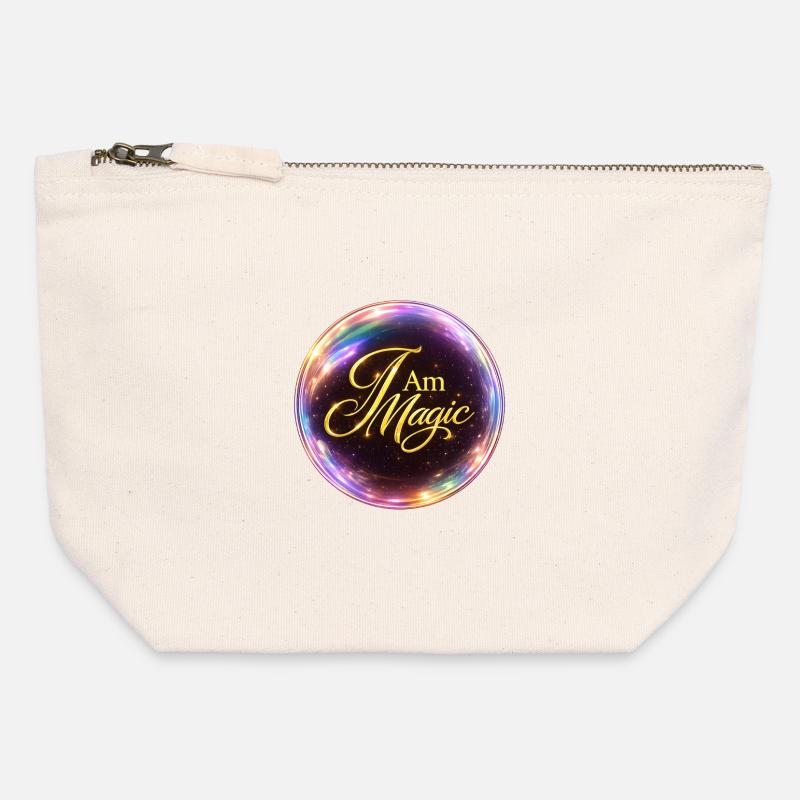 "I am Magic" show your MAGIC - Canvas Zip Pouch 12 x 13 cm - nature