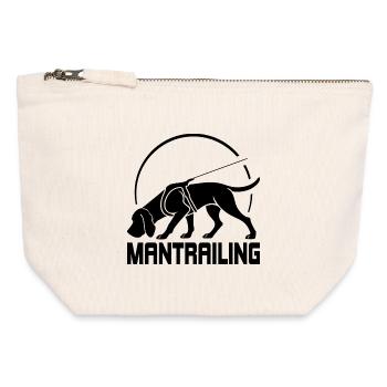 Bloodhound Mantrailing Hundesport Hunde Wilsigns - Canvas Reißverschluss-Täschchen (12 x 13 cm) - Naturweiß - Vorne