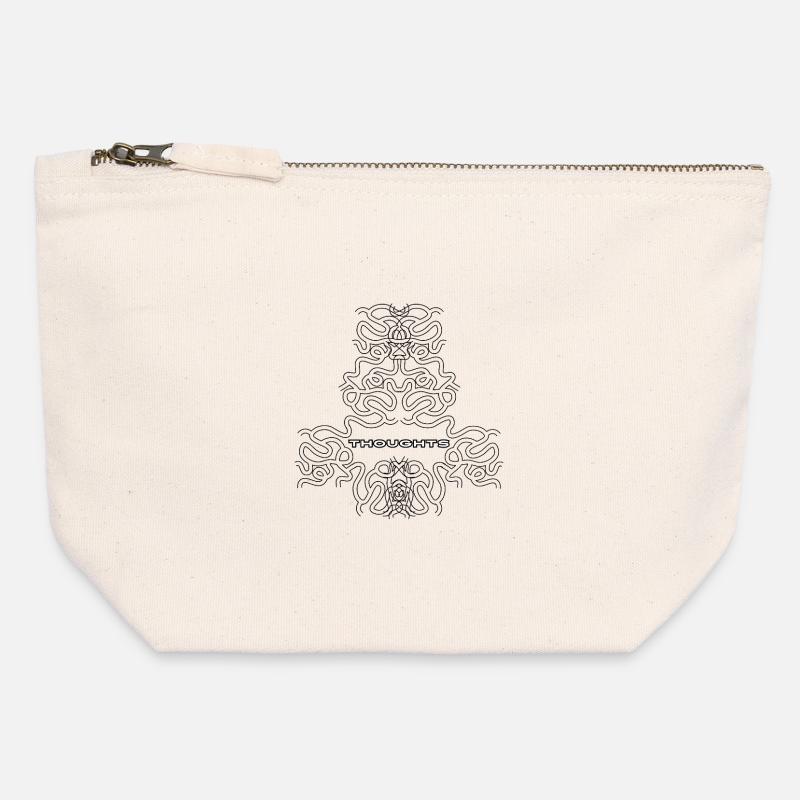 Thoughts - Canvas Zip Pouch 12 x 13 cm - nature