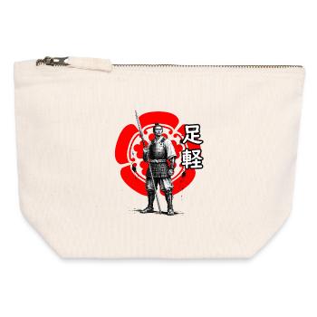 Ashigaru des Oda-Clans, Sengoku-Zeit - Canvas Reißverschluss-Täschchen (12 x 13 cm) - Naturweiß - Vorne