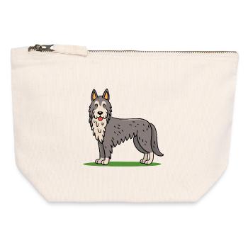 Irish Wolfhound (comic) - Canvas Zip Pouch 12 x 13 cm - nature - Front