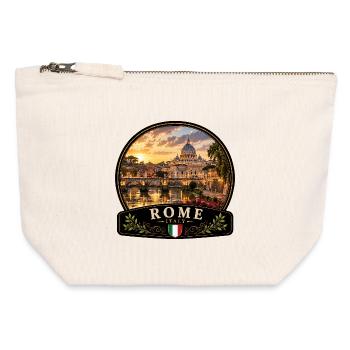 Italy Holidays Old Town Mediterranean Holidays Channel - Canvas Zip Pouch 12 x 13 cm - nature - Front