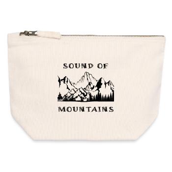 Sound of Mountains - Canvas Reißverschluss-Täschchen (12 x 13 cm) - Naturweiß - Vorne