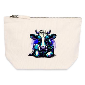 Cow - Canvas Zip Pouch 12 x 13 cm - nature - Front