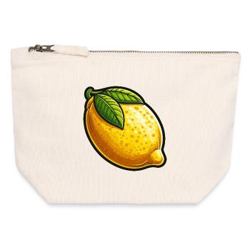 Lemon Natural Illustration - Canvas Zip Pouch 12 x 13 cm - nature - Front