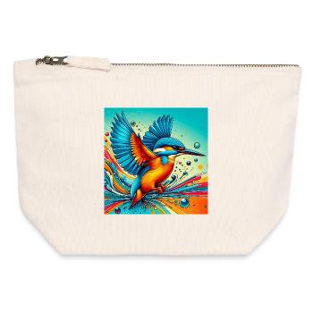 kingfisher - Canvas Zip Pouch 12 x 13 cm - nature - Front