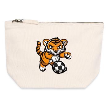 Tiger Football - Canvas Zip Pouch 12 x 13 cm - nature - Front