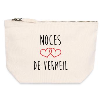 Vermeil-Hochzeit 45 Jahre Ehe - Canvas Reißverschluss-Täschchen (12 x 13 cm) - Naturweiß - Vorne