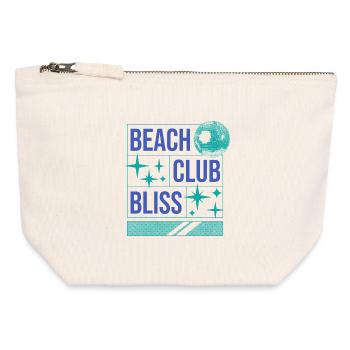 Beach Club Bliss – Sommer & Party Vibes - Canvas Reißverschluss-Täschchen (12 x 13 cm) - Naturweiß - Vorne