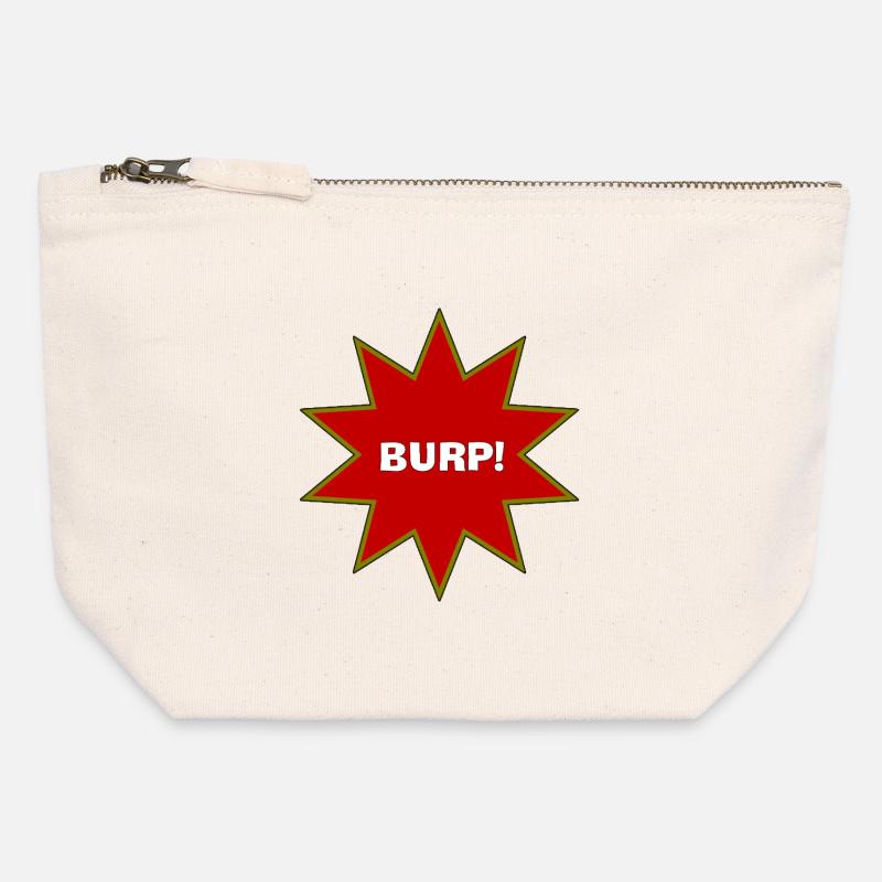 Burp Explosion - Canvas Zip Pouch 12 x 13 cm - nature