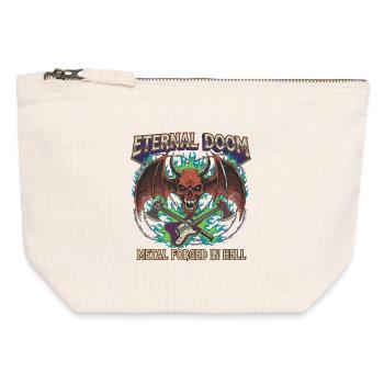 Eternal Doom Hell Metal Artwork - Canvas Zip Pouch 12 x 13 cm - nature - Front