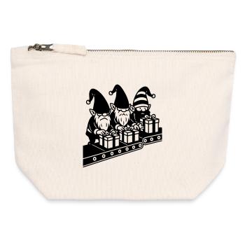 Weight Assembly Line Gifts Factory - Canvas Zip Pouch 12 x 13 cm - nature - Front