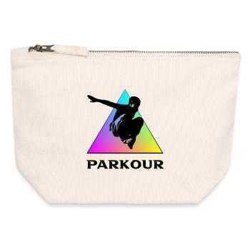 Parkour - Canvas Zip Pouch 12 x 13 cm - nature - Front