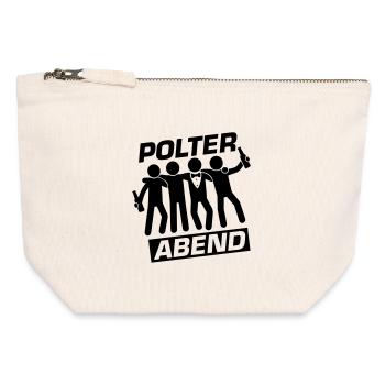 Polterabend Crew Polterhochzeit - Canvas Reißverschluss-Täschchen (12 x 13 cm) - Naturweiß - Vorne