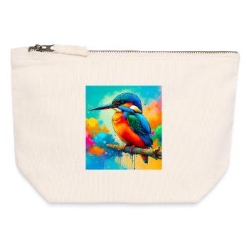 kingfisher - Canvas Zip Pouch 12 x 13 cm - nature - Front