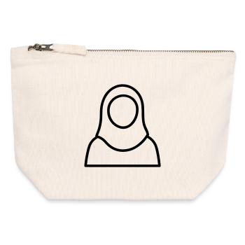 Muslimische Frau - Canvas Reißverschluss-Täschchen (12 x 13 cm) - Naturweiß - Vorne
