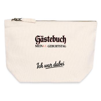 41. Geburtstag T-Shirt – Level 41 freigeschaltet - Canvas Reißverschluss-Täschchen (12 x 13 cm) - Naturweiß - Vorne