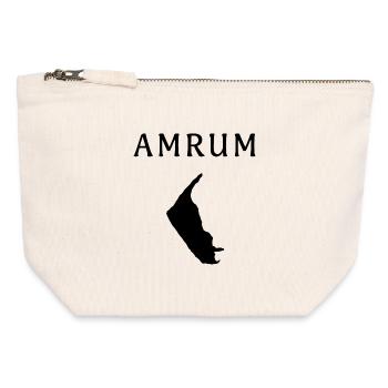 Amrum – Nordsee für dich - Canvas Reißverschluss-Täschchen (12 x 13 cm) - Naturweiß - Vorne
