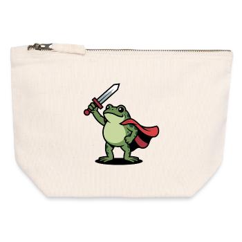 Portland Resist Frog - USA Protest T-Shirt - Canvas Reißverschluss-Täschchen (12 x 13 cm) - Naturweiß - Vorne