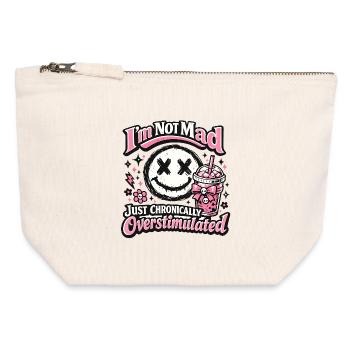 Pas complètement surstimulé de façon chronique - Pochette zippée en toile 12 x 13 cm - blanc naturel - Devant