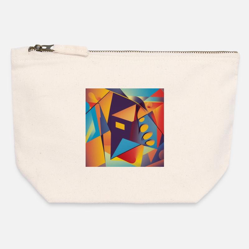 Cutted Sunset - Canvas Zip Pouch 12 x 13 cm - nature