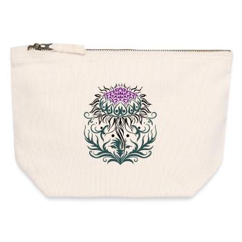 Thistle purple Thistle - Canvas Zip Pouch 12 x 13 cm - nature - Front