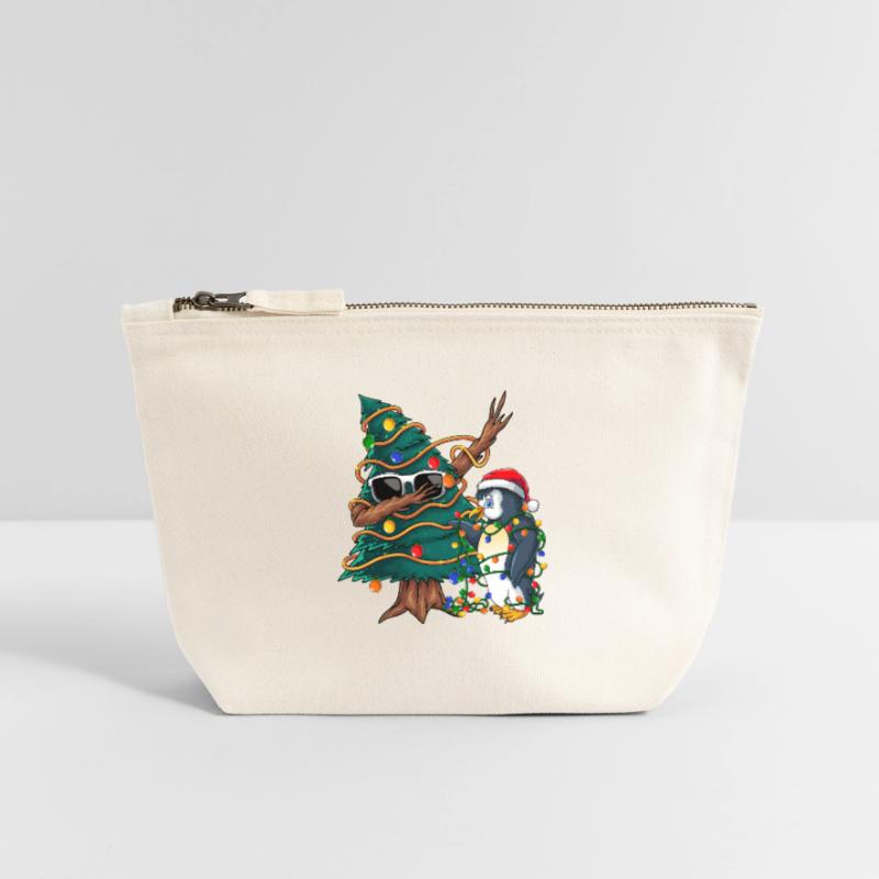 Dapping Tannenbaum -Dapping Weihnachtspullover Canvas Reißverschluss-Täschchen (12 x 13 cm)