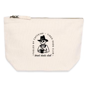 Müde Väter Club neuer Vater lustig Kaffee Cowboy Vater - Canvas Reißverschluss-Täschchen (12 x 13 cm) - Naturweiß - Vorne