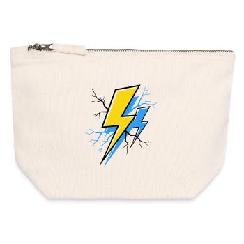 Blue Yellow Ray - Canvas Zip Pouch 12 x 13 cm - nature - Front